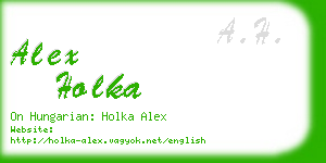 alex holka business card